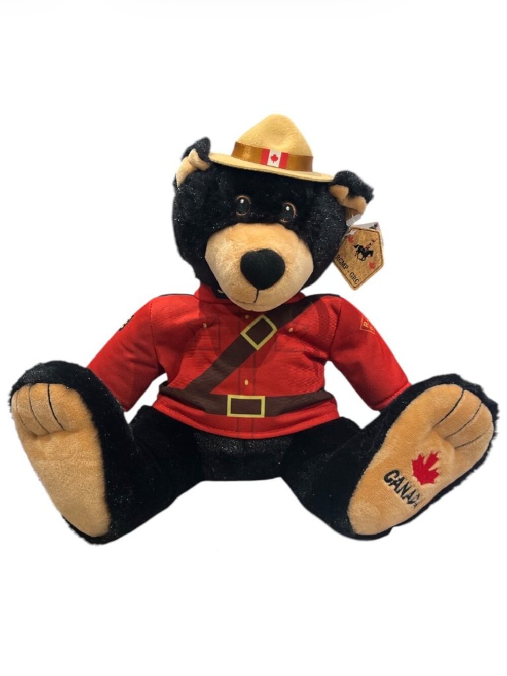 RCMP SERGEANT BLACK BEAR Red Serge Canada Flag Plush Bear Police Officer